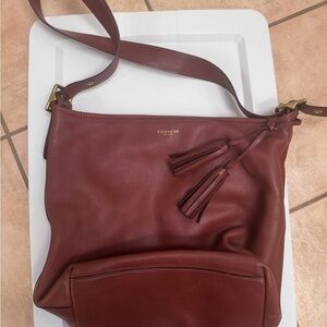 Coach legacy cognac duffel tote bag